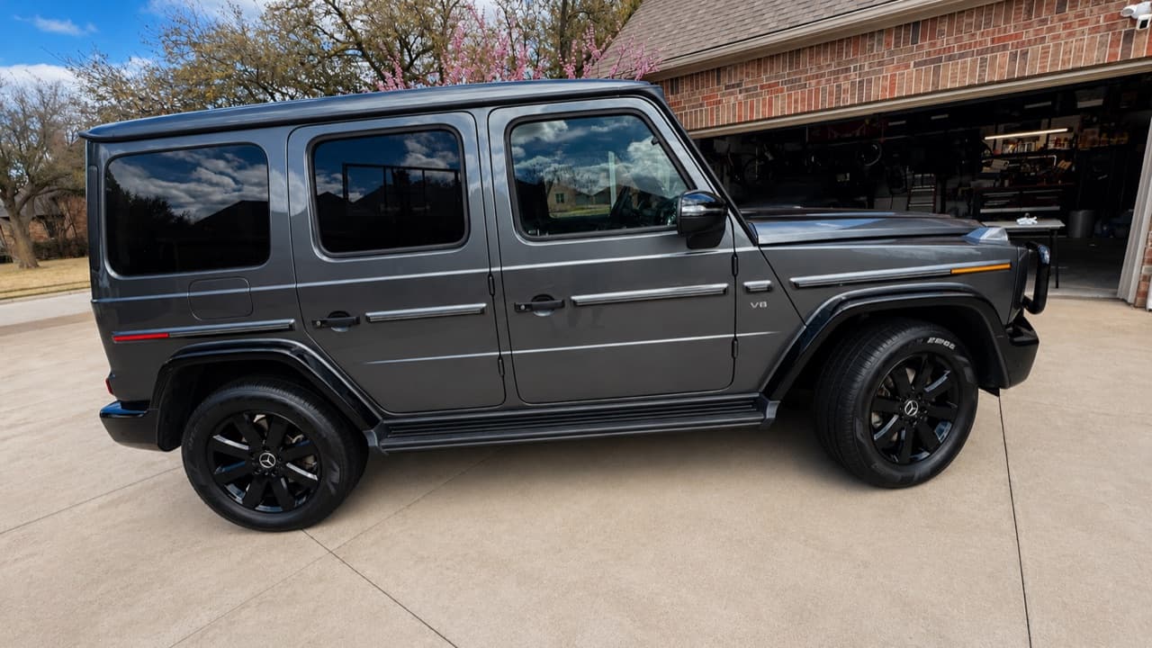Gray Mercedes-Benz G-Wagon after a full exterior detail